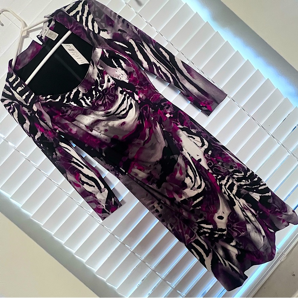 CACHE Dress, size 10 , NEVER WORN WITH TAGS, Long sleeve, Colorful